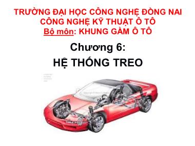 Khung gầm ô tô - Chương 6: Hệ thống treo