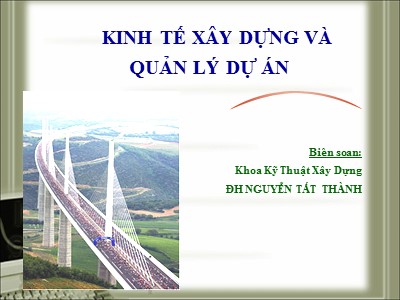 Kinh tế xây dựng và quản lý dự án