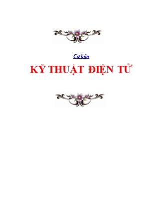 Kỹ thuật điện tử (cơ bản)