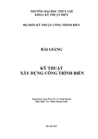 Kỹ thuật xây dựng công trình biển