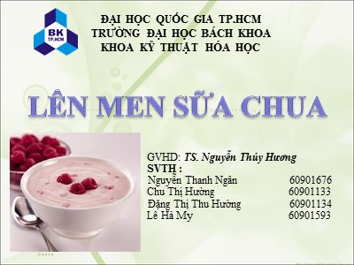 Lên men sữa chua