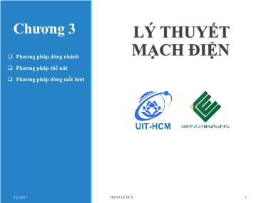 Lý thuyết mạch điện - Phương pháp dòng nhánh