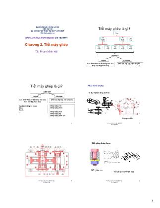 ME3090 Chi tiết máy - Chương 2: Tiết máy ghép