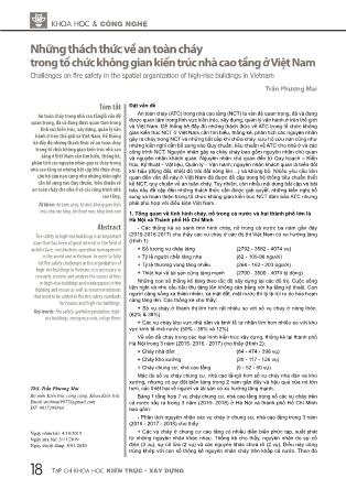 Những thách thức về an toàn cháy trong tổ chức không gian kiến trúc nhà cao tầng ở Việt Nam