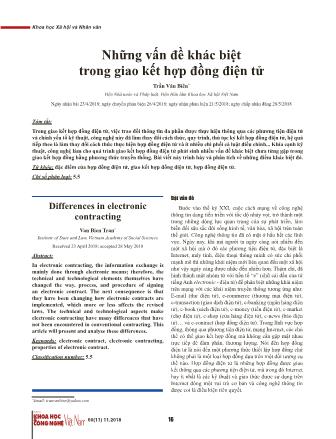 Những vấn đề khác biệt trong giao kết hợp đồng điện tử