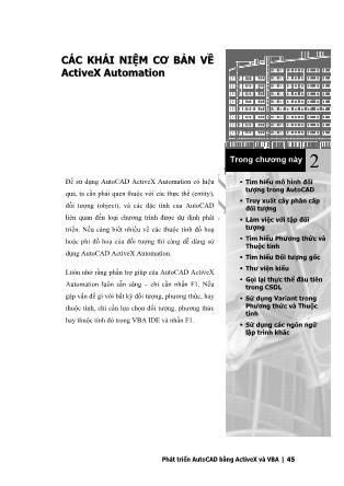 Phát triển AutoCAD bằng ActiveX & VBA - Chương 2: Các khái niệm cơ bản về ActiveX Automation