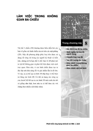 Phát triển AutoCAD bằng ActiveX & VBA - Chương 8: Làm việc trong không gian ba chiều