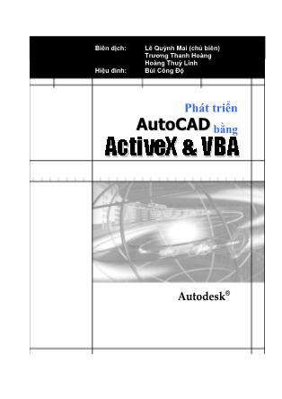 Phát triển AutoCAD bằng ActiveX & VBA