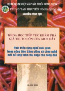 Phát triển rộng nghề nuôi giun trong nông thôn bằng giống và công nghệ mới để tăng thêm thu nhập cho nông dân