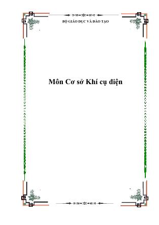 Tài liệu Cơ sở Khí cụ điện (chuẩn)