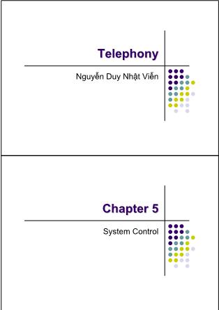 Telephony - Chapter 5: System control