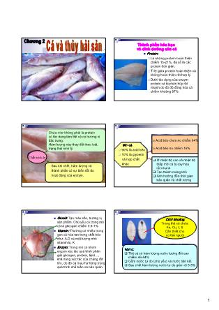 Thực phẩm - Chương 2: Cá và thủy hải sản