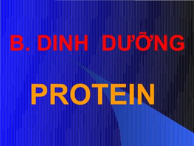 Thực phẩm - Dinh dưỡng protein