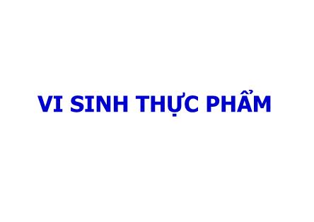 Vi sinh thực phẩm