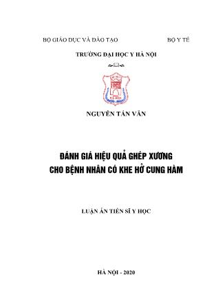 Đánh giá hiệu quả ghép xương cho bệnh nhân có khe hở cung hàm