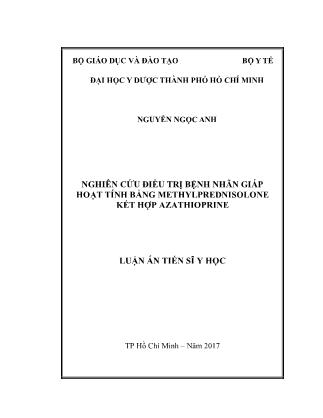 Luận án Nghiên cứu điều trị bệnh nhãn giáp hoạt tính bằng methylprednisolone kết hợp azathioprine