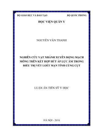 Luận án Nghiên cứu vạt nhánh xuyên động mạch mông trên kết hợp hút áp lực âm trong điều trị vết loét mạn tính cùng cụt