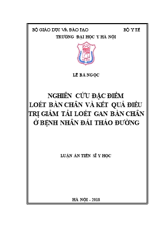 Nghiên cứu đặc điểm loét bàn chân và kết quả điều trị giảm tải loét gan bàn chân ở bệnh nhân đái tháo đường