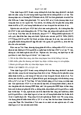Tóm tắt Luận án Nghiên cứu lâm sàng, mô bệnh học và kết quả điều trị viêm thận lupus ở trẻ em