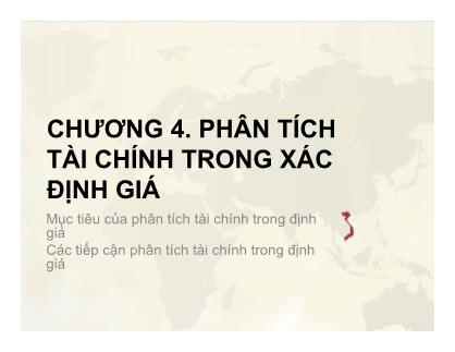 Bài giảng Quản trị giá trong Doanh nghiệp - Chương IV: Phân tích tài chính trong xác định giá