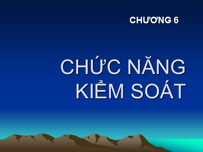 Bài giảng Quản trị học - Chương 6: Chức năng kiểm soát