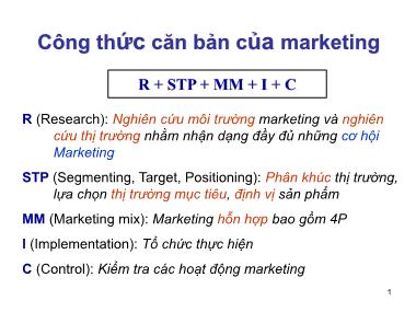 Bài giảng Quản trị Marketing - Chuyên đề 2: Phân tích môi trường Marketing - Cao Minh Toàn