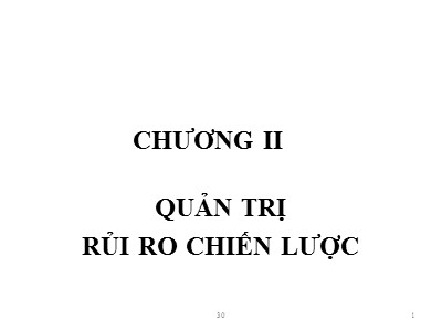 Bài giảng Quản trị rủi ro - Chương 2: Quản trị rủi ro chiến lược