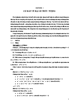 Giáo trình Đại số hiện đại - Chương 1: Cơ bản về đại số trừu tượng