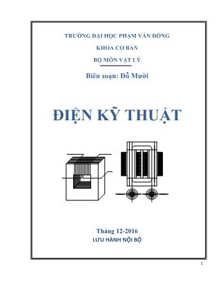 Giáo trình Điện kỹ thuật - Trường ĐH Phạm Văn Đồng