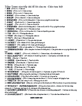Học tiếng Trung giao tiếp theo chủ đề
