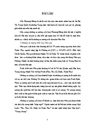 Tiểu luận Hãy nêu một ND của tư tưởng triết học phương Đông thời cổ đại và ý nghĩa PP luận rút ra